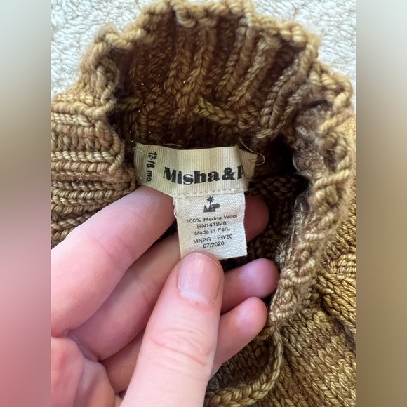 Misha & Puff Bronze Brown Spun Gold Rose Wool Skating Pond Skirt Skort 12-18m - Picture 5 of 12